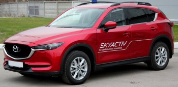 8 999 р. Рейлинги крыши АПС  Mazda CX-5  KF (2016-2025) (Черно-серые, без поперечин)  с доставкой в г. Новочеркасск. Увеличить фотографию 2