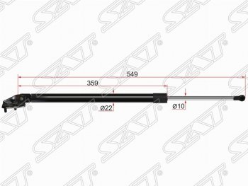 Левый упор крышки багажника SAT (газовый) Mazda CX-7 ER рестайлинг (2010-2012)