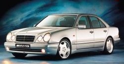 4 499 р. Комплект порогов AMG E45 Mercedes-Benz E-Class W210 дорестайлинг седан (1996-1999) (Неокрашенные)  с доставкой в г. Новочеркасск. Увеличить фотографию 2