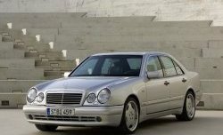 4 499 р. Комплект порогов AMG E45 Mercedes-Benz E-Class W210 дорестайлинг седан (1996-1999) (Неокрашенные)  с доставкой в г. Новочеркасск. Увеличить фотографию 3