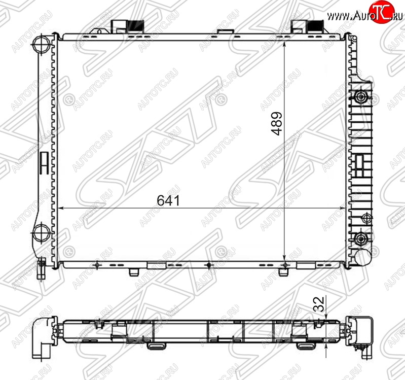 10 399 р. Радиатор двигателя SAT (пластинчатый, 2.8/3.2, АКПП)  Mercedes-Benz E-Class  W210 (1996-2003) дорестайлинг седан, дорестайлинг универсал, универсал рестайлинг  с доставкой в г. Новочеркасск