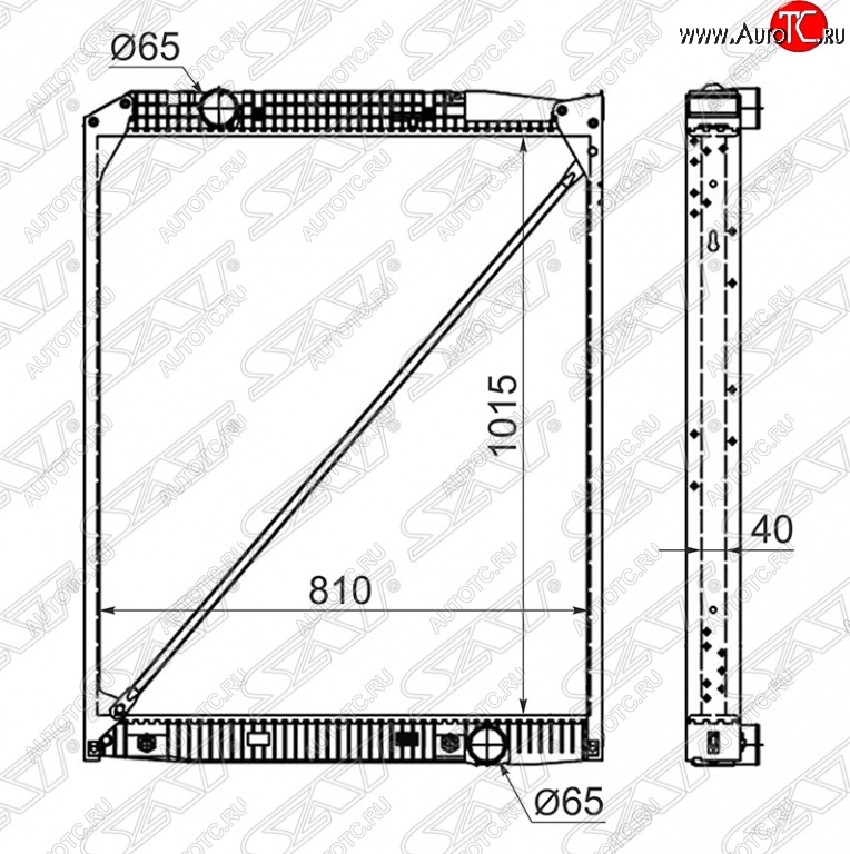 48 749 р. Радиатор двигателя SAT (пластинчатый, МКПП/АКПП) Mercedes-Benz Actros (1995-2024)  с доставкой в г. Новочеркасск