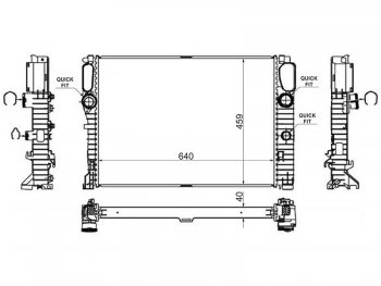 Радиатор двигателя SAT (пластинчатый, МКПП, DIESEL) Mercedes-Benz E-Class W211 дорестайлинг седан (2002-2006)