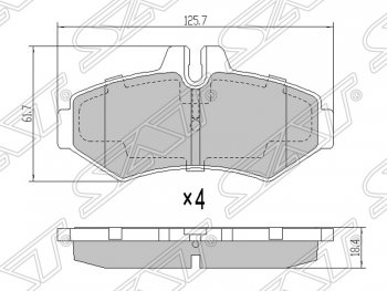 Колодки тормозные задние SAT Mercedes-Benz (Мерседес-Бенс) Sprinter (Спринтер)  W906 (2014-2018) W906 рестайлинг