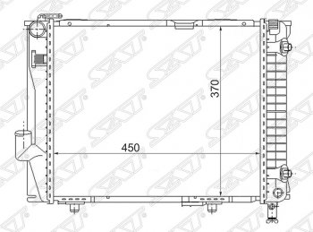7 949 р. Радиатор двигателя SAT (пластинчатый, 2.6/2.8/3.0/3.2/3.6AMG, МКПП/АКПП) Mercedes-Benz E-Class W124 седан дорестайлинг (1984-1993)  с доставкой в г. Новочеркасск. Увеличить фотографию 1