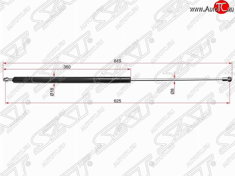 699 р. Упор крышки багажника SAT (газовый, LH=RH) Mercedes-Benz ML class W166 (2011-2015)  с доставкой в г. Новочеркасск