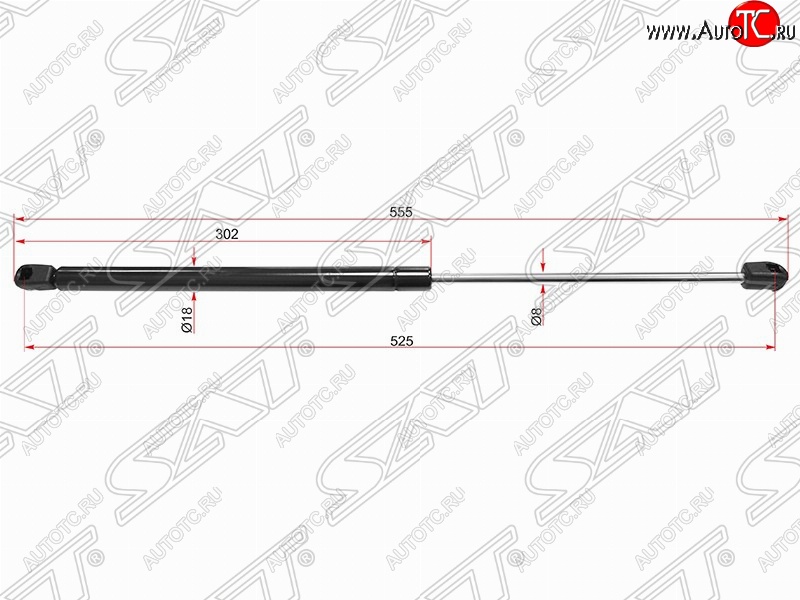 519 р. Левый газовый упор крышки багажника SAT  Mercedes-Benz A class  W176 (2012-2015) дорестайлинг, хэтчбэк 5 дв.  с доставкой в г. Новочеркасск