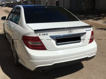 3 399 р. Лип спойлер АВТОКРАТ AMG Mercedes-Benz C-Class W204 дорестайлинг седан (2007-2011) (Неокрашенный)  с доставкой в г. Новочеркасск. Увеличить фотографию 4