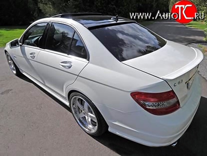 4 749 р. Козырёк на заднее лобовое стекло AMG Mercedes-Benz C-Class W204 дорестайлинг седан (2007-2011) (Неокрашенный)  с доставкой в г. Новочеркасск