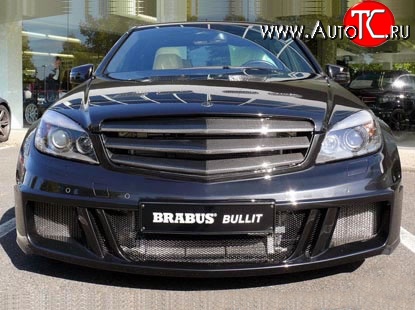 8 149 р. Радиаторная решётка Brabus Bullit Mercedes-Benz C-Class W204 дорестайлинг седан (2007-2011) (Неокрашенная)  с доставкой в г. Новочеркасск