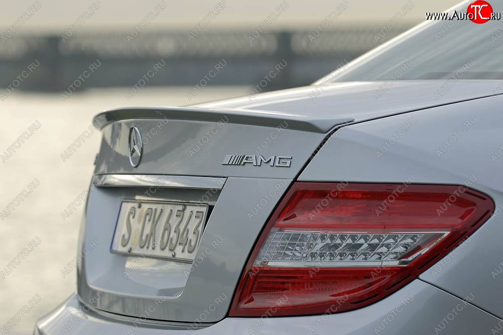 3 499 р. Спойлер багажника AMG Mercedes-Benz C-Class W204 дорестайлинг седан (2007-2011) (Неокрашенный)  с доставкой в г. Новочеркасск