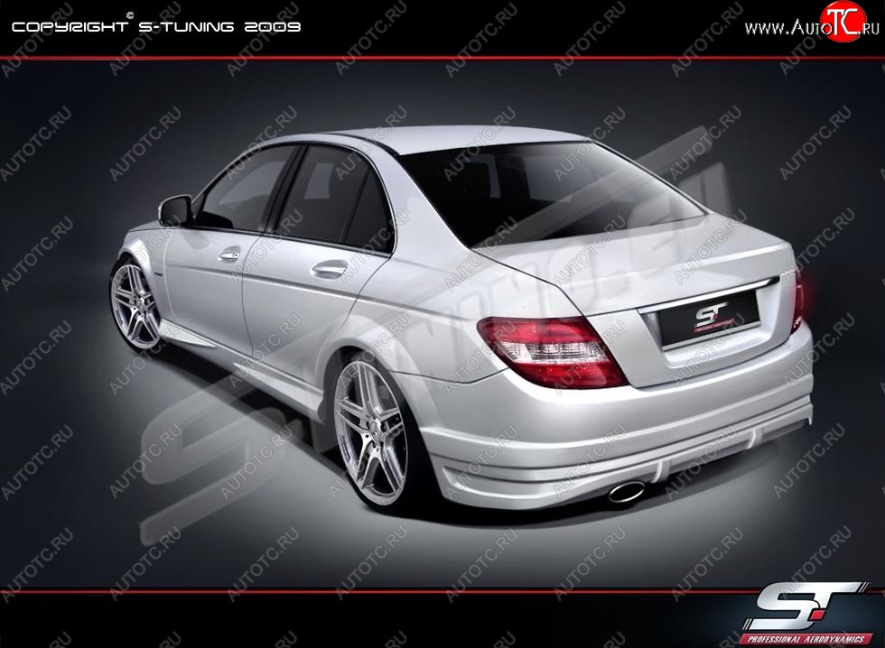 25 899 р. Задний бампер Wild Mercedes-Benz C-Class W204 дорестайлинг седан (2007-2011)  с доставкой в г. Новочеркасск