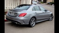 5 249 р. Лип спойлер C63 AMG Mercedes-Benz C-Class W205 дорестайлинг седан (2015-2018) (Неокрашенный)  с доставкой в г. Новочеркасск. Увеличить фотографию 2