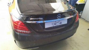 3 399 р. Лип спойлер АВТОКРАТ Mercedes-Benz C-Class W205 дорестайлинг седан (2015-2018) (Неокрашенный)  с доставкой в г. Новочеркасск. Увеличить фотографию 4