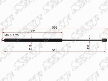 Упор капота SAT (газовый) Mercedes-Benz (Мерседес-Бенс) C-Class (с-класс)  W203 (2000-2008) W203 дорестайлинг седан, рестайлинг седан