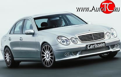 11 399 р. Накладка Carlsson на передний бампер Mercedes-Benz E-Class W211 дорестайлинг седан (2002-2006) (Неокрашенная)  с доставкой в г. Новочеркасск