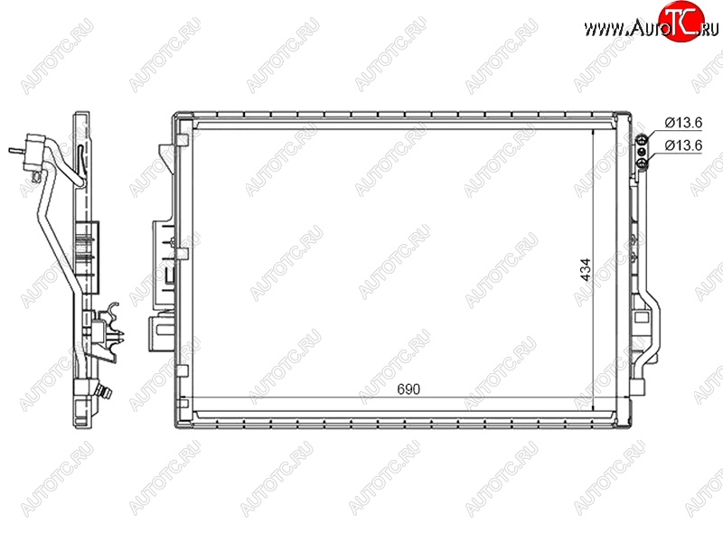 6 999 р. Радиатор кондиционера SAT  Mercedes-Benz S class  W221 (2006-2013)  с доставкой в г. Новочеркасск