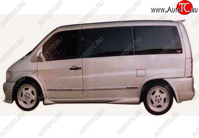 6 249 р. Пороги накладки CT Mercedes-Benz Vito W638 (1996-2003) (Неокрашенные)  с доставкой в г. Новочеркасск