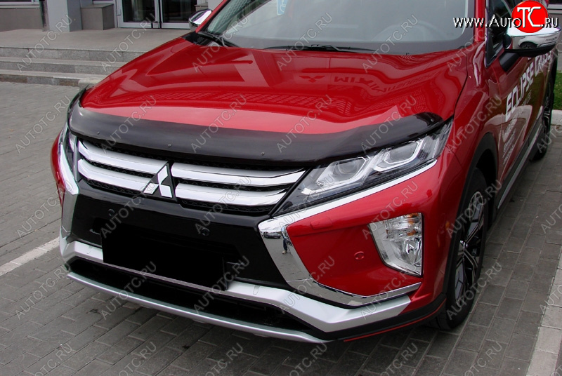 2 879 р. Дефлектор капота SIM  Mitsubishi Eclipse Cross  GK (2017-2021) дорестайлинг  с доставкой в г. Новочеркасск