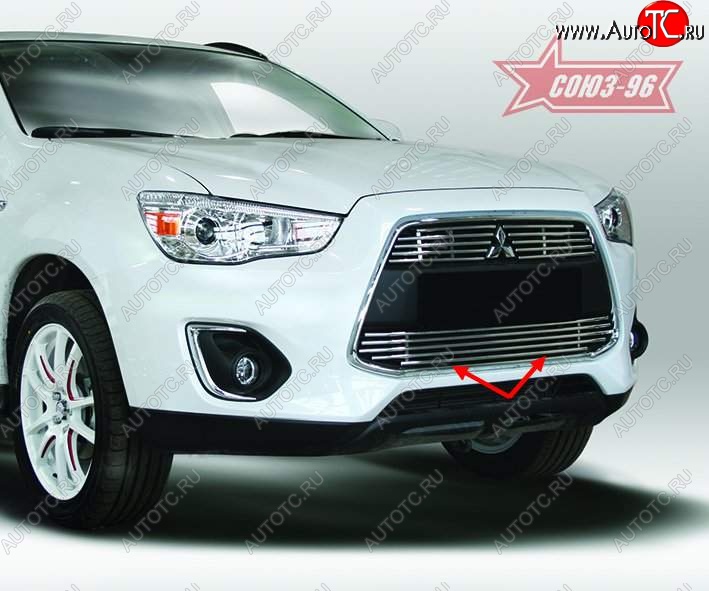 2 294 р. Декоративный элемент воздухозаборника Souz-96 (d10) Mitsubishi ASX 1-ый рестайлинг (2013-2016)  с доставкой в г. Новочеркасск