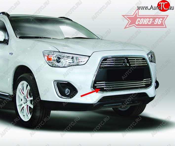 7 499 р. Декоративный элемент воздухозаборника Souz-96 (d16) Mitsubishi ASX 1-ый рестайлинг (2013-2016)  с доставкой в г. Новочеркасск