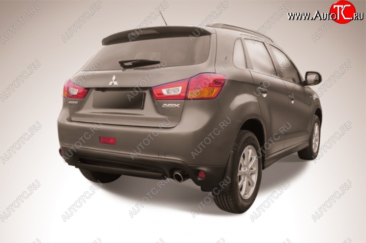 6 249 р. Защита заднего бампера d57 Slitkoff  Mitsubishi ASX (2013-2016) 1-ый рестайлинг (Цвет: серебристый)  с доставкой в г. Новочеркасск