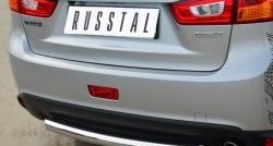 13 949 р. Одинарная защита заднего бампера из трубы диаметром 63 мм SLITKOFF  Mitsubishi ASX (2013-2016) 1-ый рестайлинг  с доставкой в г. Новочеркасск. Увеличить фотографию 2