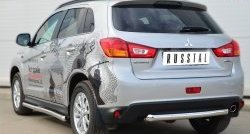 13 949 р. Одинарная защита заднего бампера из трубы диаметром 63 мм SLITKOFF  Mitsubishi ASX (2013-2016) 1-ый рестайлинг  с доставкой в г. Новочеркасск. Увеличить фотографию 4