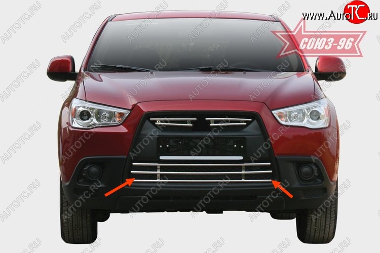 5 579 р. Декоративный элемент воздухозаборника Souz-96 (d16) Mitsubishi ASX дорестайлинг (2010-2012)  с доставкой в г. Новочеркасск