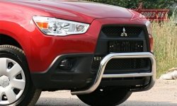 8 999 р. Защита переднего бампера Souz-96 (d60) Mitsubishi ASX дорестайлинг (2010-2012)  с доставкой в г. Новочеркасск. Увеличить фотографию 2