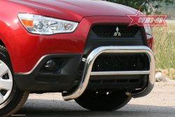 10 934 р. Защита переднего бампера Souz-96 (d76) Mitsubishi ASX дорестайлинг (2010-2012)  с доставкой в г. Новочеркасск. Увеличить фотографию 2