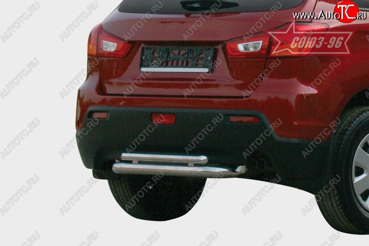 11 609 р. Защита заднего бампера Souz-96 (d60/42) Mitsubishi ASX дорестайлинг (2010-2012)  с доставкой в г. Новочеркасск