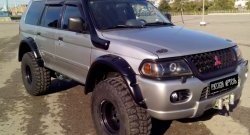 26 849 р. Накладки на колёсные арки RA (комплект)  Mitsubishi Challenger  K9-W (1996-2001) (Покрытие глянец (под окраску), Неокрашенные)  с доставкой в г. Новочеркасск. Увеличить фотографию 7