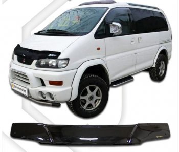 Дефлектор капота CA-Plastiс Mitsubishi Delica 4 рестайлинг (1997-2007)