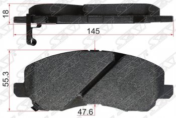 1 259 р. Колодки тормозные SAT (передние) Mitsubishi Galant 8  дорестайлинг седан (1996-1998)  с доставкой в г. Новочеркасск. Увеличить фотографию 1