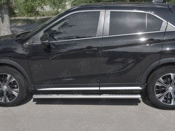 29 699 р. Пороги труба 120х60 овал с проступью Russtal Mitsubishi Eclipse Cross GK дорестайлинг (2017-2021)  с доставкой в г. Новочеркасск. Увеличить фотографию 2