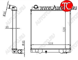 11 949 р. Радиатор двигателя (пластинчатый, МКПП) SAT Mitsubishi Fuso Canter (2000-2007)  с доставкой в г. Новочеркасск