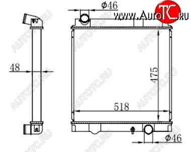 10 349 р. Радиатор двигателя (пластинчатый, МКПП) SAT  Mitsubishi Fuso Canter (2000-2024)  с доставкой в г. Новочеркасск