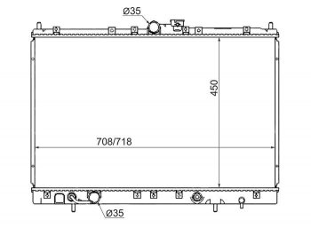 Радиатор двигателя (пластинчатый, МКПП/АКПП) SAT Mitsubishi Grandis (1997-2003)