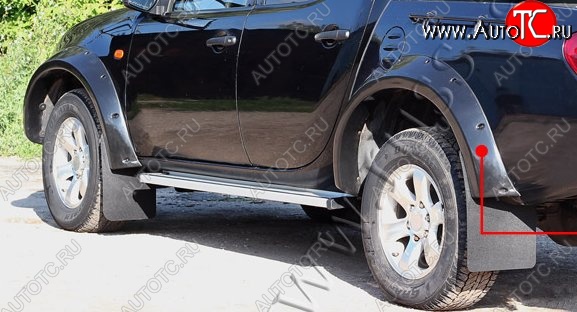 23 699 р. Накладки на колёсные арки RA (усиленные)  Mitsubishi L200  5 KK,KL (2015-2019) дорестайлинг (Поверхность глянец (под окраску), Неокрашенные)  с доставкой в г. Новочеркасск