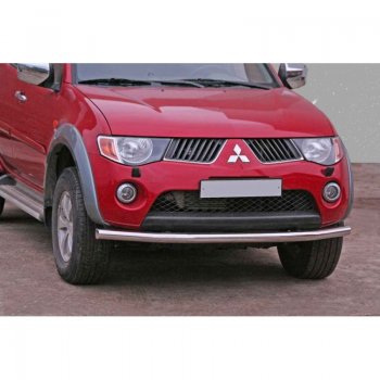 Защита переднего бампера ТехноСфера (Техно Сфера) (нержавейка, d63.5 mm) Mitsubishi L200 4  дорестайлинг (2006-2014)