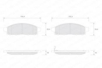 4 189 р. Тормозные колодки Ferodo (передние)  Mitsubishi L200 ( 4,  5 KK,KL) - Pajero Sport  PB  с доставкой в г. Новочеркасск. Увеличить фотографию 2