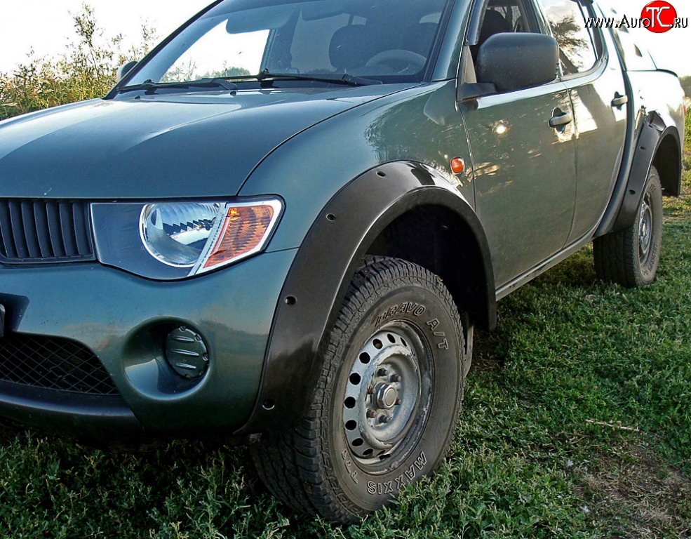 16 999 р. Расширители арок RA (комплект, 90 мм, Standart) Mitsubishi L200 5 KK,KL рестайлинг (2018-2022) (Поверхность шагрень)  с доставкой в г. Новочеркасск