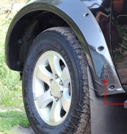 27 849 р. Накладки на колёсные арки RA (усиленные)  Mitsubishi L200  4 (2006-2014)  дорестайлинг (Плверхность глянец (подд окраску), Неокрашенные)  с доставкой в г. Новочеркасск. Увеличить фотографию 1