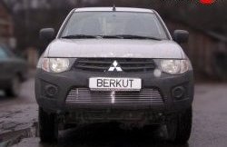 6 299 р. Декоративная вставка воздухозаборника Berkut Mitsubishi L200 4  рестайлинг (2013-2016)  с доставкой в г. Новочеркасск. Увеличить фотографию 1