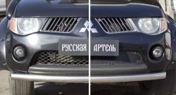 2 189 р. Защитная сетка решетки переднего бампера РА  Mitsubishi L200  4 (2006-2014)  дорестайлинг  с доставкой в г. Новочеркасск. Увеличить фотографию 2