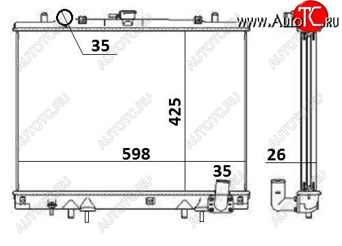 8 699 р. Радиатор двигателя SAT (пластинчатый, 2.5D, МКПП/АКПП, 4WD)  Mitsubishi L200 ( 3 K6T-K7T,  3 K74T) (1996-2006) дорестайлинг, рестайлинг  с доставкой в г. Новочеркасск