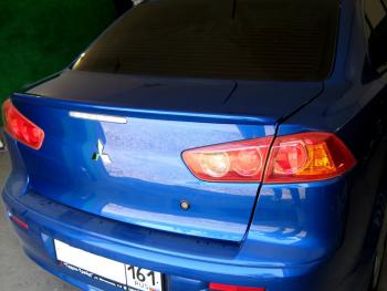 3 899 р. Лип спойлер Элегант Mitsubishi Lancer 10 седан дорестайлинг (2007-2010) (Неокрашенный)  с доставкой в г. Новочеркасск. Увеличить фотографию 2