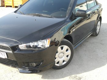 5 499 р. Пороги накладки INTENSE 2.0  Mitsubishi Lancer  10 (2007-2017) седан дорестайлинг, седан рестайлинг, хэтчбек 5 дв рестайлинг (Неокрашенные)  с доставкой в г. Новочеркасск. Увеличить фотографию 3