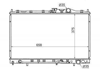 7 199 р. Радиатор двигателя SAT (пластинчатый, МКПП/АКПП)  Mitsubishi Lancer  7 (1991-1995) седан  с доставкой в г. Новочеркасск. Увеличить фотографию 1